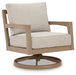 Hallow Creek Driftwood Outdoor Swivel Lounge with Cushion - P560-821 - Vega Furniture