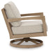 Hallow Creek Driftwood Outdoor Swivel Lounge with Cushion - P560-821 - Vega Furniture