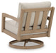 Hallow Creek Driftwood Outdoor Swivel Lounge with Cushion - P560-821 - Vega Furniture