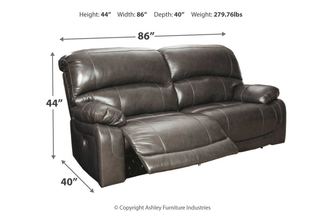 Hallstrung Gray Power Reclining Sofa - U5240347 - Vega Furniture