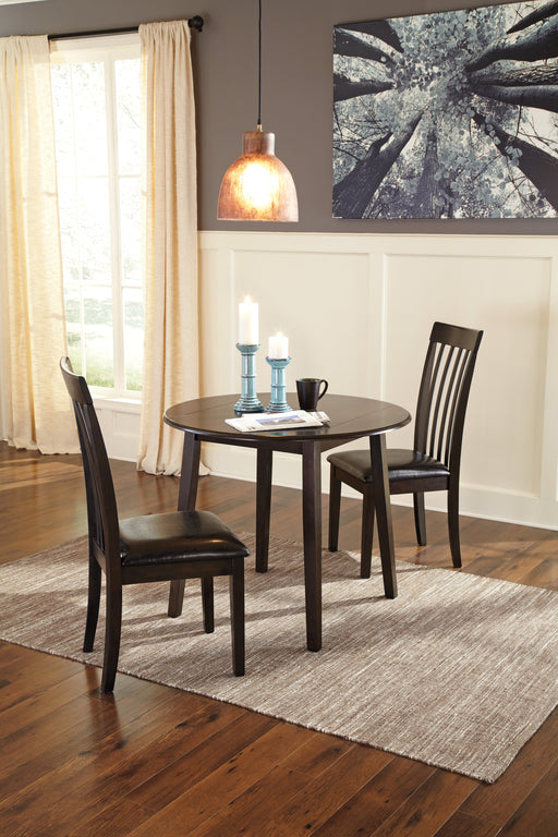 Hammis Dark Brown 3-Piece Drop Leaf Dining Set - SET | D310-15 | D310-01 - Vega Furniture