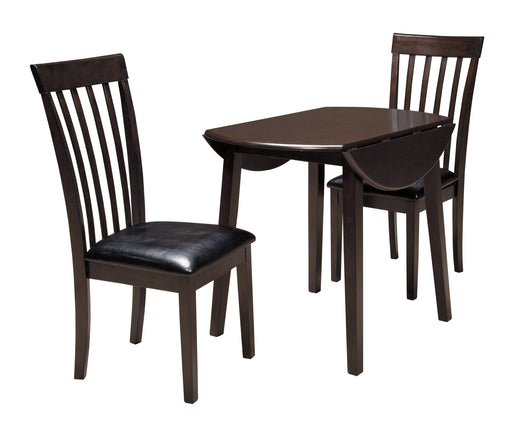 Hammis Dark Brown 3-Piece Drop Leaf Dining Set - SET | D310-15 | D310-01 - Vega Furniture