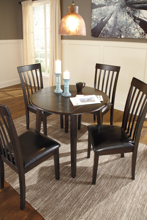 Hammis Dark Brown 5-Piece Drop Leaf Dining Set - SET | D310-15 | D310-01(2) - Vega Furniture