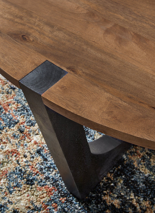 Hanneforth Brown/Black Coffee Table - T726-8 - Vega Furniture