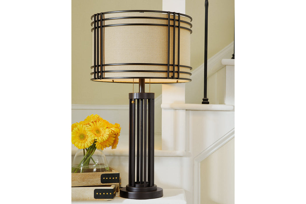 Hanswell Dark Brown Table Lamp - L208294 - Vega Furniture