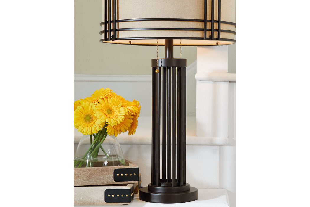 Hanswell Dark Brown Table Lamp - L208294 - Vega Furniture