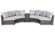Harbor Court Gray 3-Piece Outdoor Sectional - SET | P459-853 | P459-861(2) - Vega Furniture