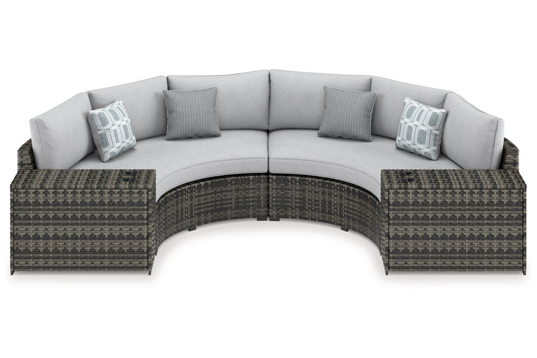 Harbor Court Gray 4-Piece Outdoor Sectional - SET | P459-853(2) | P459-861(2) - Vega Furniture