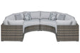 Harbor Court Gray 4-Piece Outdoor Sectional - SET | P459-861(2) | P459-877 - Vega Furniture