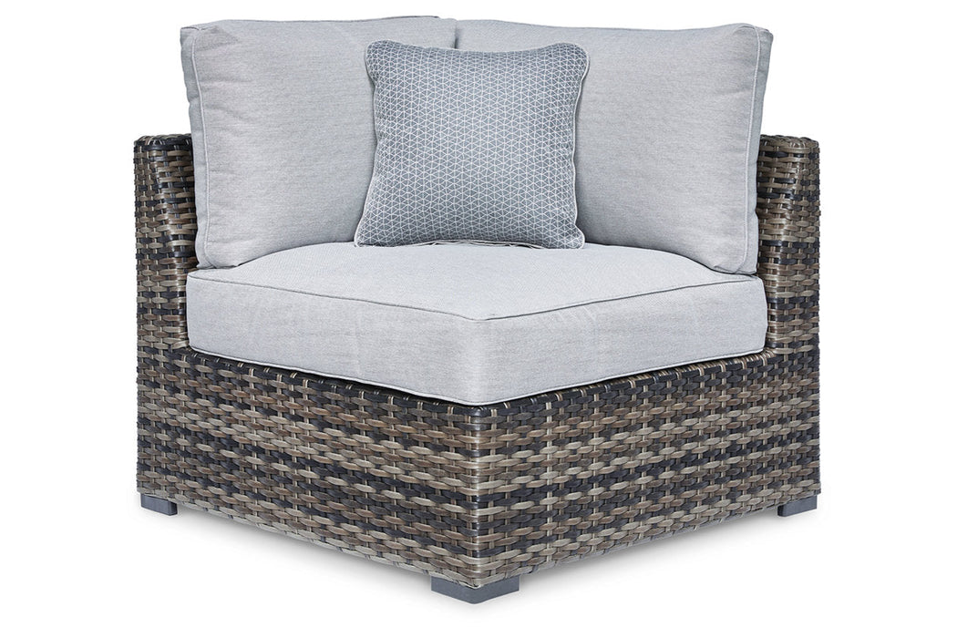 Harbor Court Gray 4-Piece Outdoor Sectional - SET | P459-861(2) | P459-877 - Vega Furniture