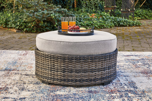 Harbor Court Gray Ottoman with Cushion - P459-814 - Vega Furniture