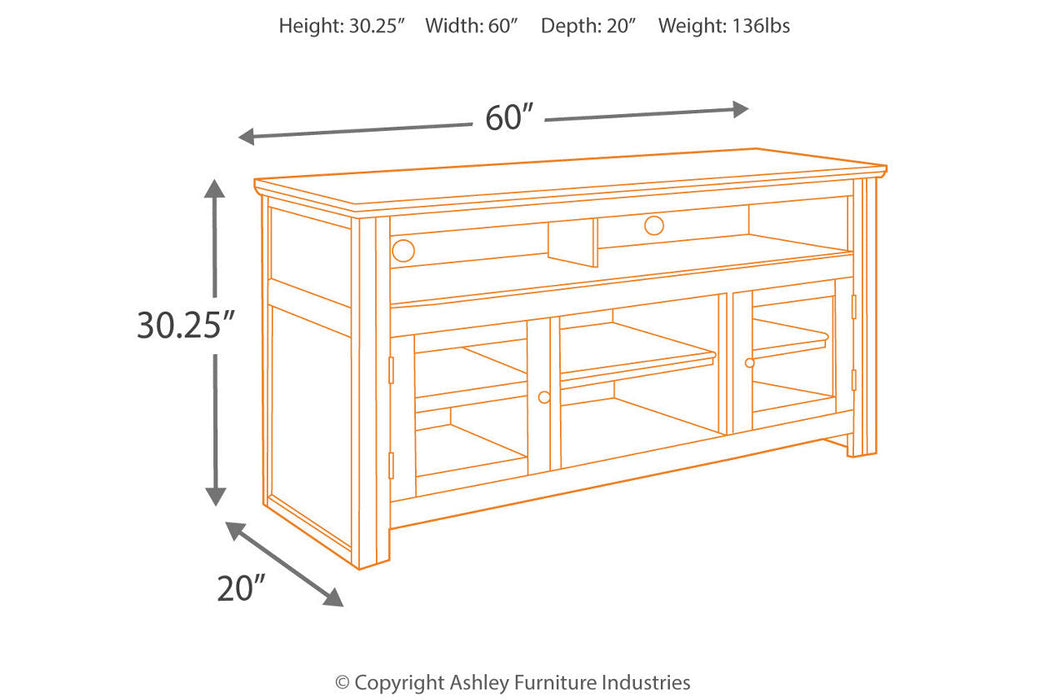 Harpan Reddish Brown 60" TV Stand - W797-38 - Vega Furniture