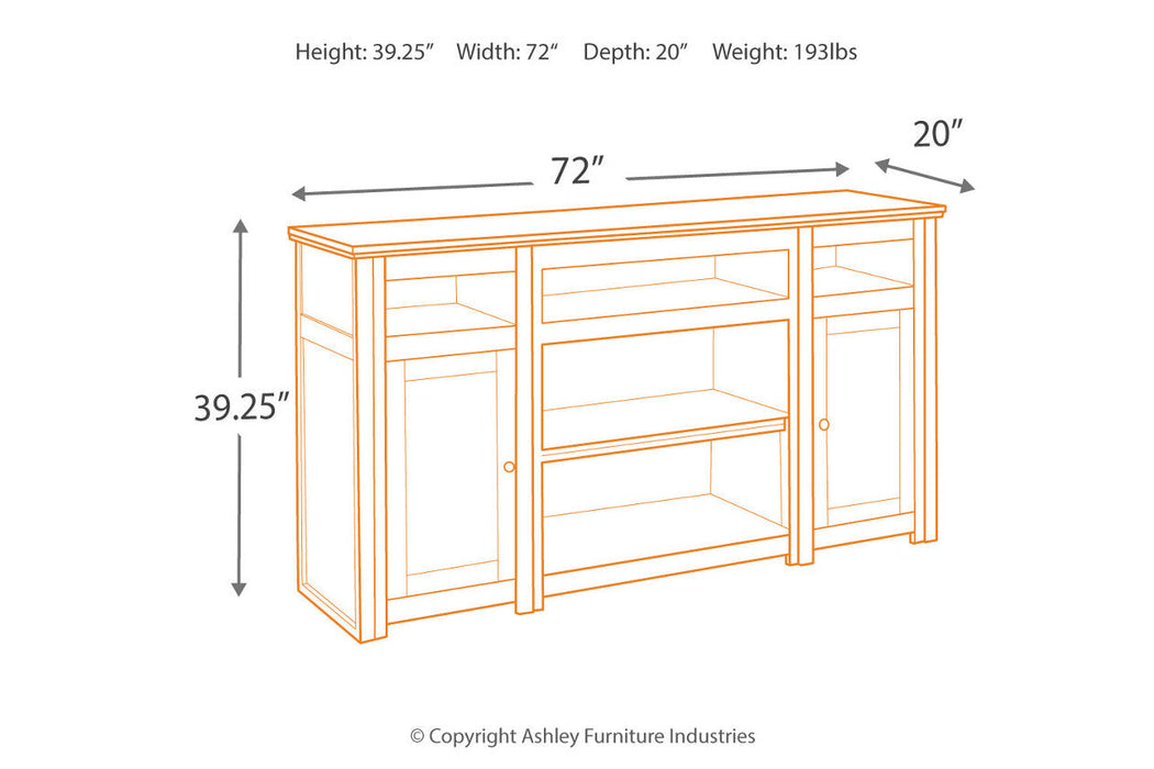 Harpan Reddish Brown 72" TV Stand - W797-68 - Vega Furniture