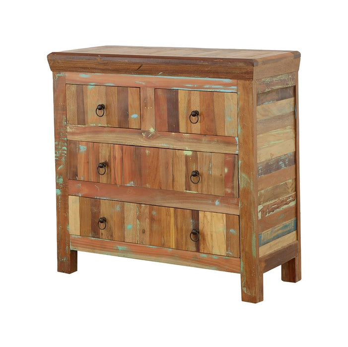 Harper Reclaimed Wood 4-Drawer Accent Cabinet - 950366 - Vega Furniture