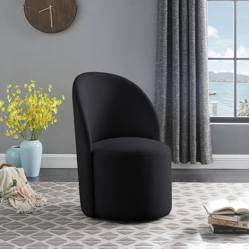 Hautely Black Boucle Fabric Accent | Dining Chair - 528Black - Vega Furniture