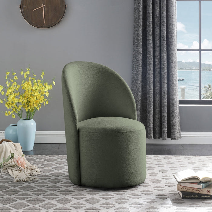 Hautely Green Boucle Fabric Accent | Dining Chair - 528Green - Vega Furniture