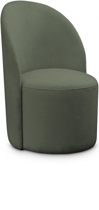 Hautely Green Boucle Fabric Accent | Dining Chair - 528Green - Vega Furniture