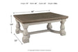 Havalance Gray/White Coffee Table - T814-1 - Vega Furniture