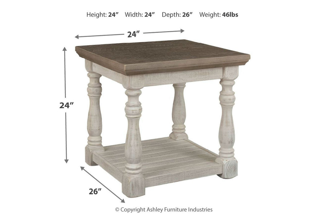 Havalance Gray/White End Table - T814-3 - Vega Furniture