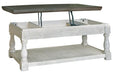 Havalance Gray/White Lift-Top Coffee Table - T814-9 - Vega Furniture