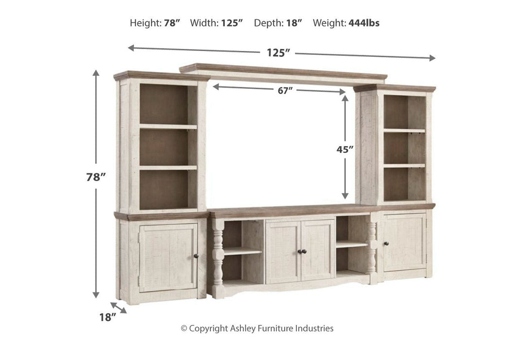 Havalance Two-tone 4-Piece Entertainment Center - SET | W814-30 | W814-33 | W814-34 | W814-35 - Vega Furniture