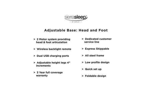 Head-Foot Model-Good Black King Adjustable Base - M9X742 - Vega Furniture
