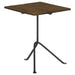 Heitor Dark Brown/Gunmetal Square Accent Table with Tripod Legs - 931206 - Vega Furniture