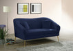 Hermosa Blue Velvet Loveseat - 658Navy-L - Vega Furniture