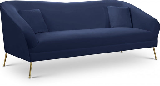 Hermosa Blue Velvet Sofa - 658Navy-S - Vega Furniture