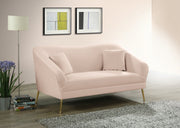 Hermosa Pink Velvet Loveseat - 658Pink-L - Vega Furniture