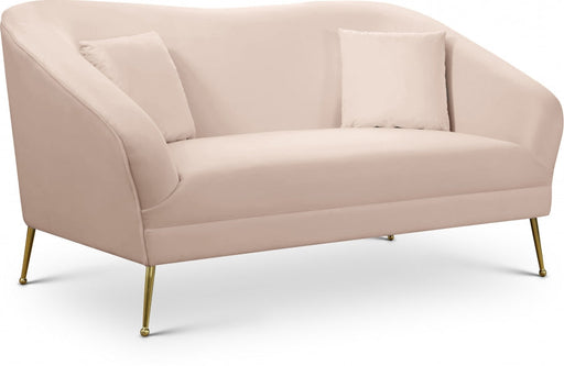 Hermosa Pink Velvet Loveseat - 658Pink-L - Vega Furniture