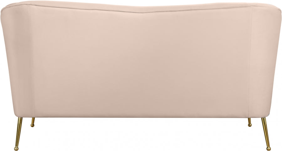 Hermosa Pink Velvet Loveseat - 658Pink-L - Vega Furniture