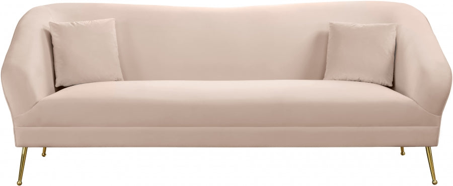 Hermosa Pink Velvet Sofa - 658Pink-S - Vega Furniture