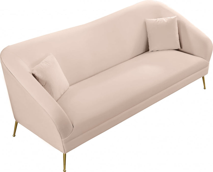 Hermosa Pink Velvet Sofa - 658Pink-S - Vega Furniture