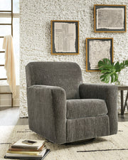 Herstow Charcoal Swivel Glider Accent Chair - A3000366 - Vega Furniture