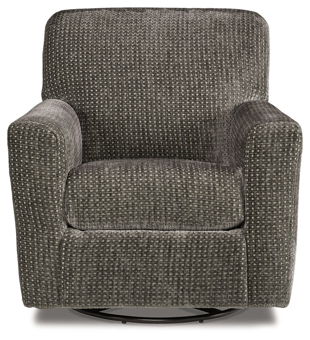 Herstow Charcoal Swivel Glider Accent Chair - A3000366 - Vega Furniture