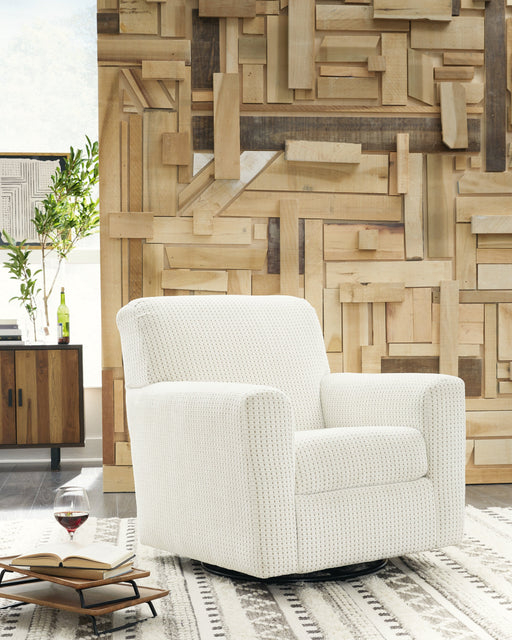 Herstow Ivory Swivel Glider Accent Chair - A3000365 - Vega Furniture