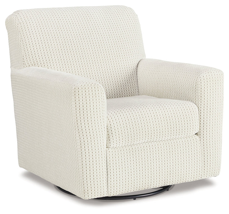 Herstow Ivory Swivel Glider Accent Chair - A3000365 - Vega Furniture