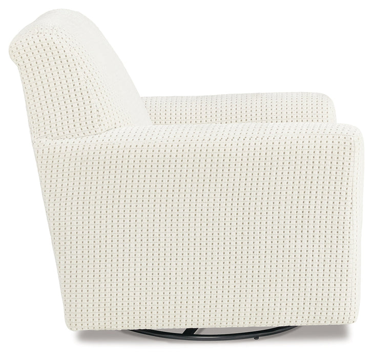 Herstow Ivory Swivel Glider Accent Chair - A3000365 - Vega Furniture