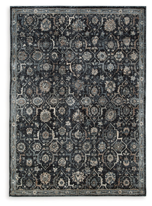 Hilcott Blue/Cream/Brown Medium Rug - R406112 - Vega Furniture