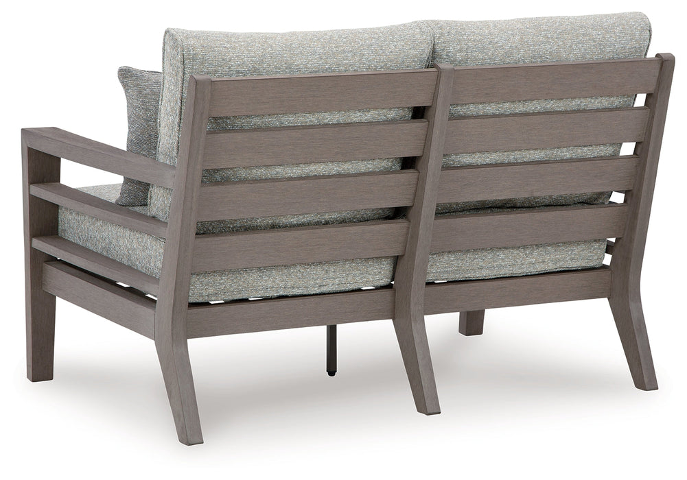 Hillside Barn Gray/Brown Outdoor Loveseat with Cushion - P564-835 - Vega Furniture