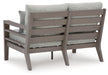 Hillside Barn Gray/Brown Outdoor Loveseat with Cushion - P564-835 - Vega Furniture