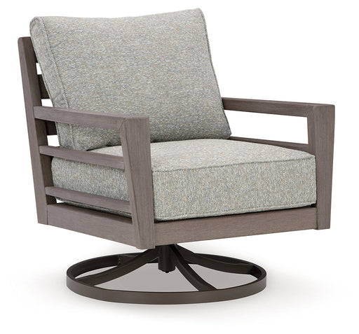 Hillside Barn Gray/Brown Outdoor Swivel Lounge with Cushion - P564-821 - Vega Furniture