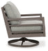 Hillside Barn Gray/Brown Outdoor Swivel Lounge with Cushion - P564-821 - Vega Furniture