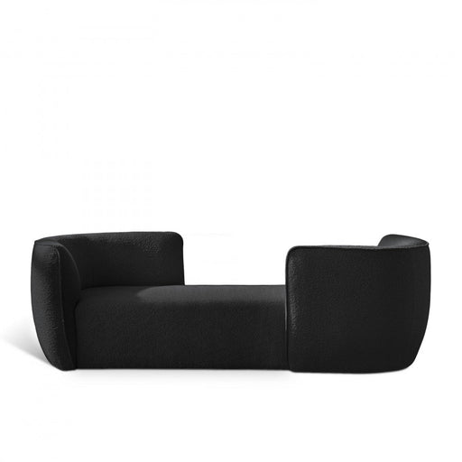 Hilton Black Boucle Fabric Chaise Lounge - 158Black - Vega Furniture