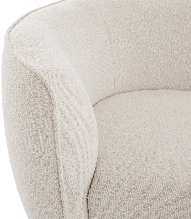 Hilton Cream Boucle Fabric Chaise Lounge - 158Cream - Vega Furniture