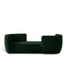 Hilton Green Boucle Fabric Chaise Lounge - 158Green - Vega Furniture