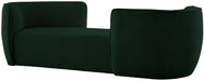 Hilton Green Boucle Fabric Chaise Lounge - 158Green - Vega Furniture