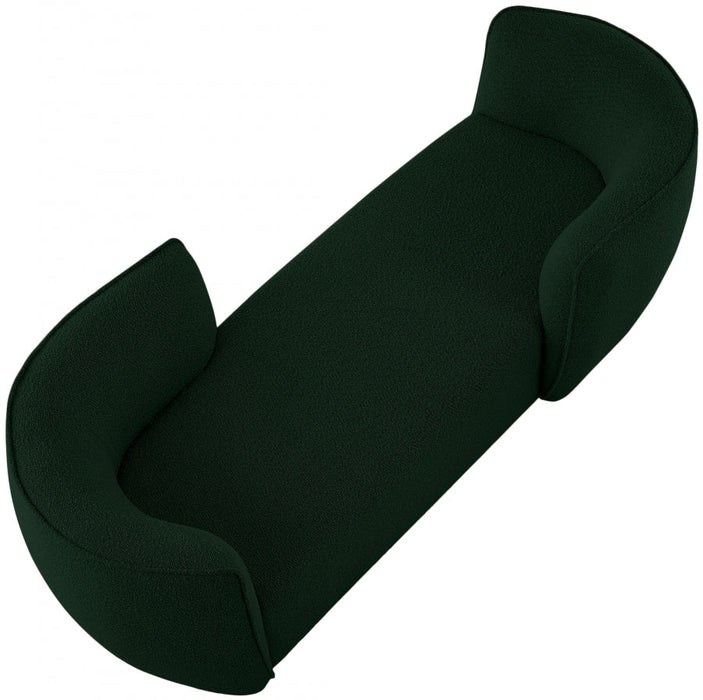 Hilton Green Boucle Fabric Chaise Lounge - 158Green - Vega Furniture