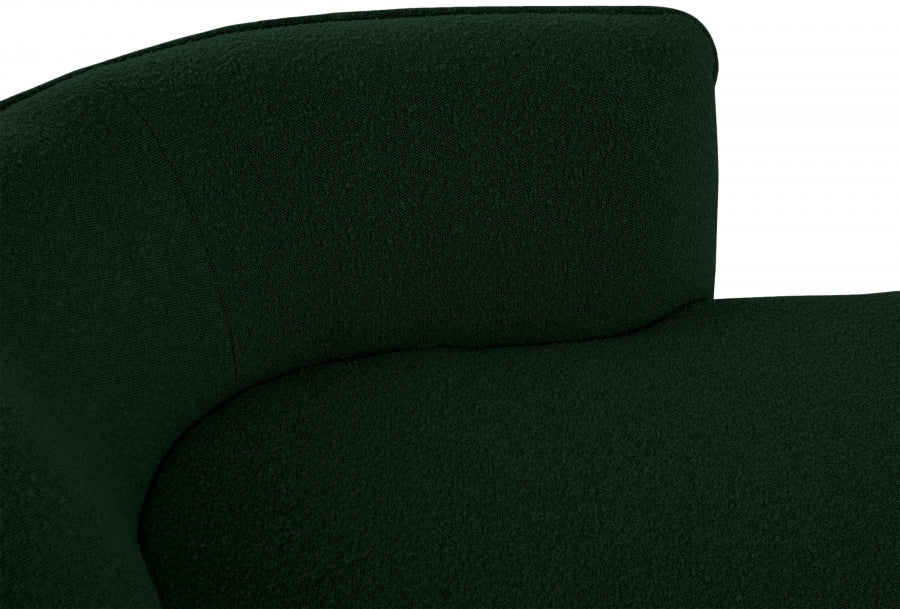 Hilton Green Boucle Fabric Chaise Lounge - 158Green - Vega Furniture